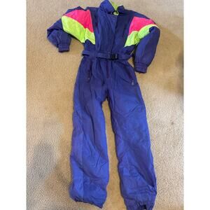Vintage 80s Women’s Downhill Racer Ski Suit Medium Excellent 26x27 22.5 pits